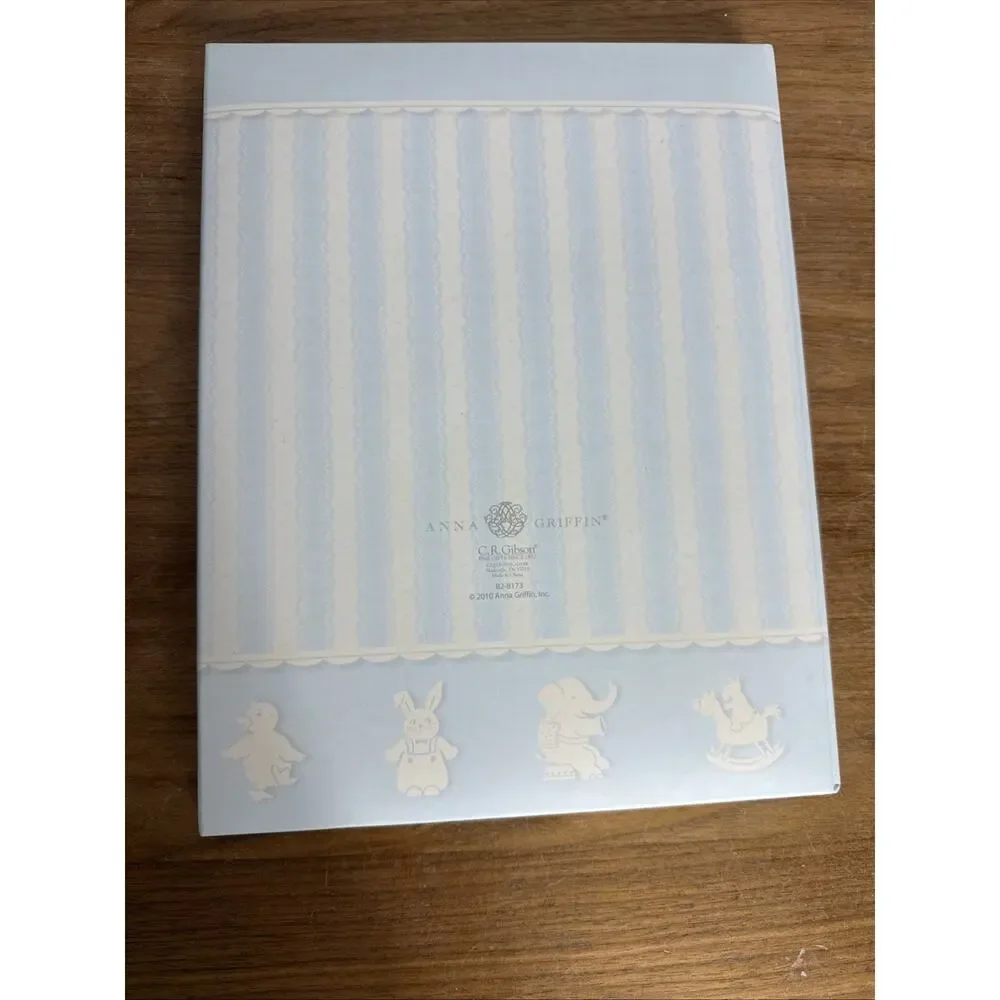 Anna Griffin Baby's Book Blue Boy 8.5x11 Milestone Keepsake C.R. Gibson B2-8173